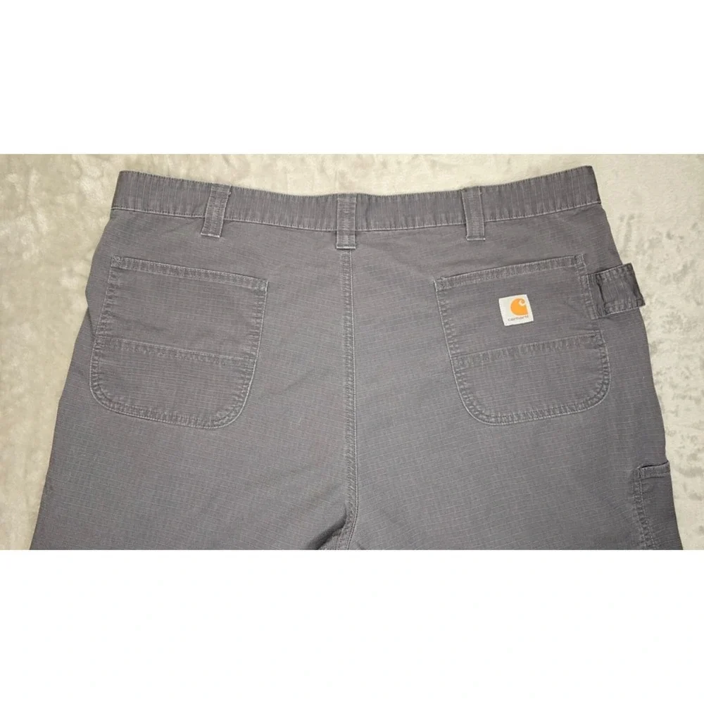 Carhartt Shorts Mens 44 Gray Carpenter Ripstop Relaxed Fit Hammer‎ Loop 104196